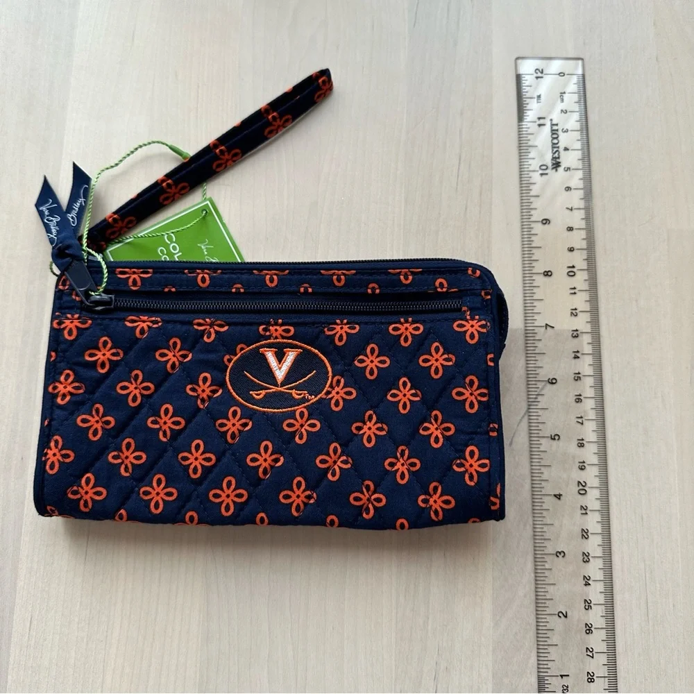 New Vera Bradley University of Virginia UVA Front Zip Wristlet - Picture 11 of 13